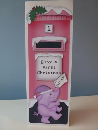 Large Dl Little Elephant Postbox 3D Decoupage by Christine Simmonds