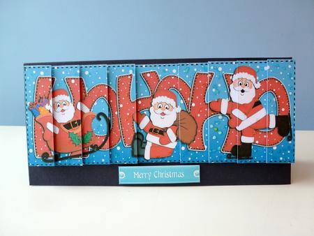Christmas Hohoho Santa Dl Side Stacker Topper by Christine Simmonds