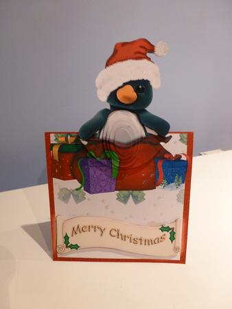 Over the Edge- Christmas Penguin with 3D by Christine Simmonds