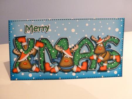 Xmas Xmas Rudolph Money or Gift Wallet and Card by Christine Simmonds
