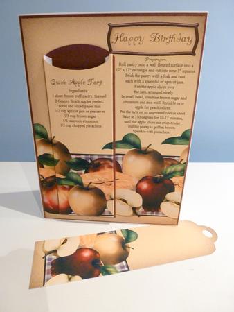 Apple Pie Birthday Card Front Bookmark by Christine Simmonds