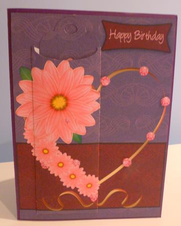 Floral Bookmark Birthday Card Front by Christine Simmonds
