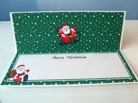 Large Dl Christmas Insert with Santa by Christine Simmonds