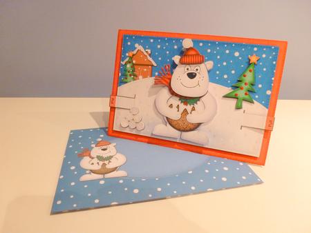 3D Ben's Xmas Pudding Animated Moveable Decoupage Card Kit by Christine Simmonds