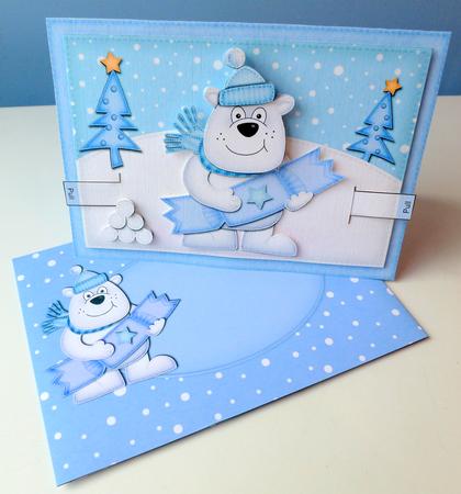 3D Ben's Xmas Cracker Animated Moveable Decoupage Card Kit by Christine Simmonds