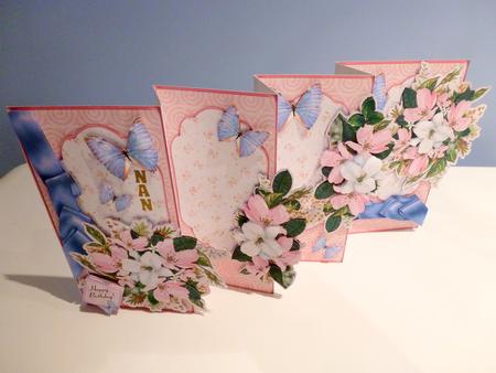 4-fold Card Kit - Briar Roses & Butterflies by Christine Simmonds