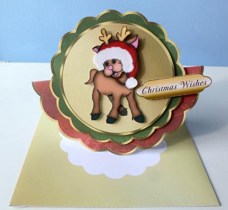 Reindeer Wobble Card Kit by Christine Simmonds