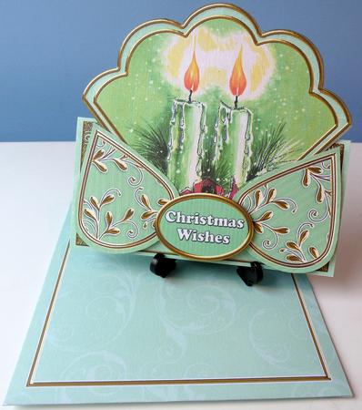 Candle Duo Mint Christmas Wishes Scallop Trio Kit by Christine Simmonds