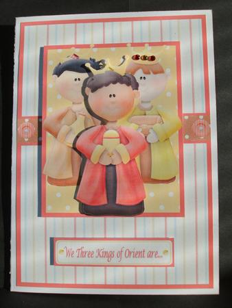 We Three Kings of Orient Are! Decoupage Card by Christine Sutton