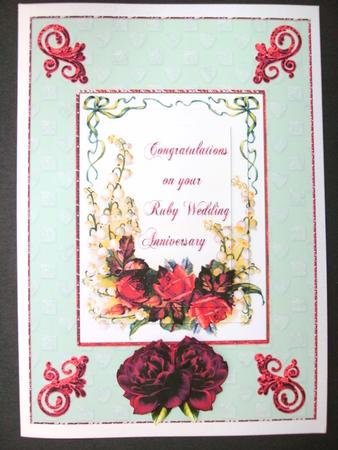 Ruby Roses for a Ruby Wedding by Christine Sutton