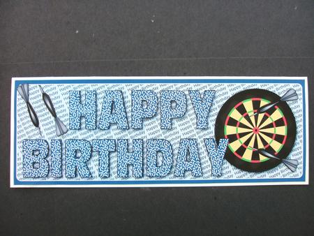 Happy Birthday Dartboard Large Dl 2 by Christine Sutton