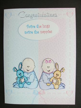 Grandparents A5 Boy Girl Twins by Christine Sutton