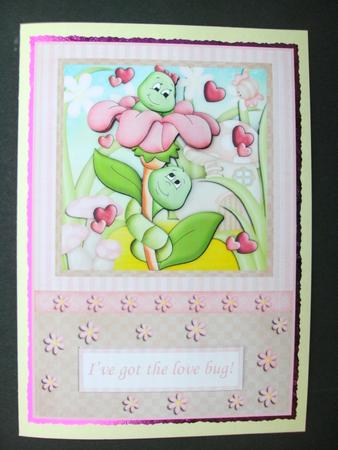 I've Got the Love Bug Topper & Decoupage by Christine Sutton