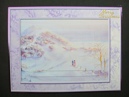 Malvern Hills in Snow Step by Step Decoupage Sheet by Christine Sutton
