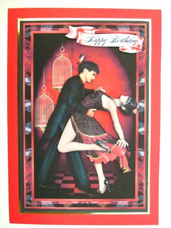 Red Ballroom Dancers by Christine Sutton