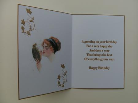 Vintage Birthday Insert by Christine Sutton