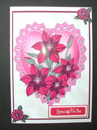 Flower Spray in a Heart by Christine Sutton