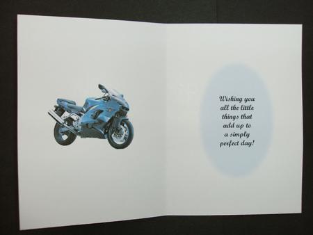 Blue Bike Insert with Verse by Christine Sutton