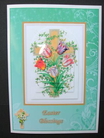 Easter Cross with Tulips by Christine Sutton