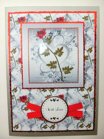 Hearts & Red Roses Pyramid by Christine Sutton