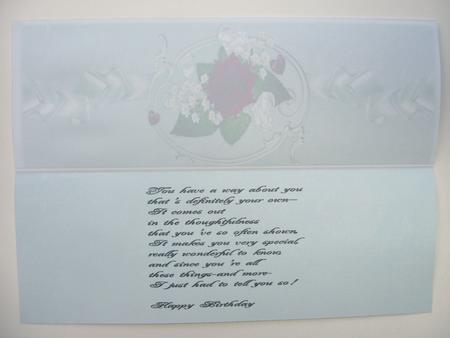 Red Rose Dl Insert by Christine Sutton