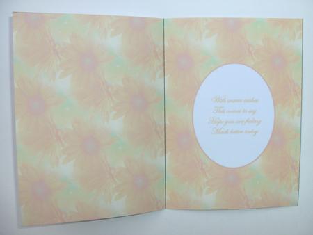 Orange Florals Get Well Insert by Christine Sutton