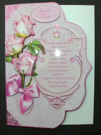 Sweetheart Roses Fancy Edge with Decoupage by Christine Sutton