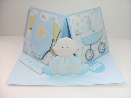 New Baby Boy Double Easel by Christine Sutton