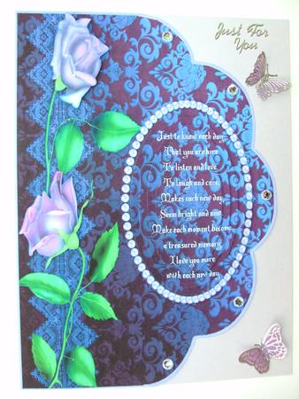 Roses and Verse Fancy Edge with Oval Pyramage by Christine Sutton