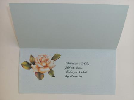 Cream Rose Dl Insert by Christine Sutton