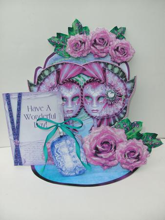 Giant Easel Tableau 3D Card Kit - Masquerade by Christine Sutton