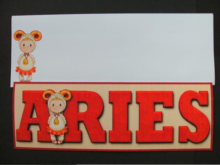Chloe is an Aries Large Dl Card Front with Decoup - Eazicut by Christine Sutton