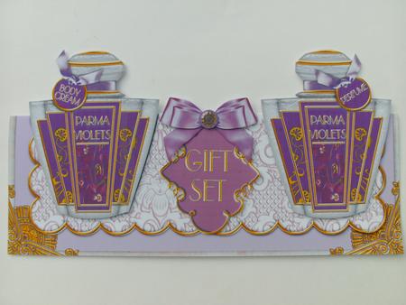 Parma Violets Perfume Large Dl Ote Decoupage Card Kit by Christine Sutton