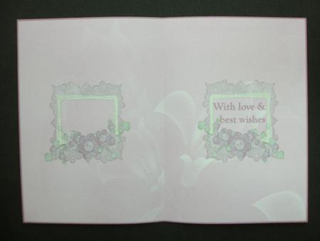 Pink Flowers Cardmaking Insert by Christine Sutton
