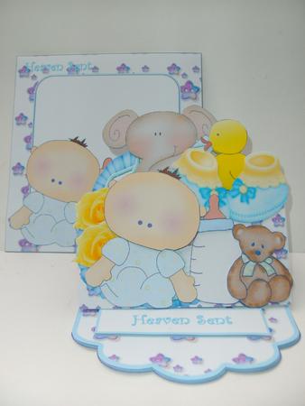Easel Card Kit - Heaven Sent - Boy by Christine Sutton