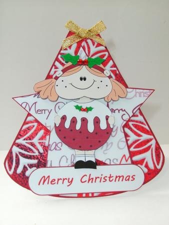 Maggie Xmas Pud Wobble - Red by Christine Sutton