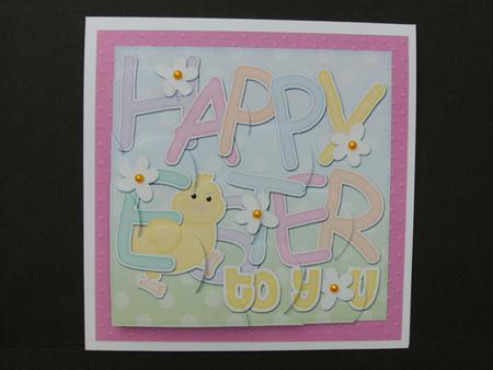Happy Easter to You Easter Chick Felties Shell Corner Stacke by Christine Sutton