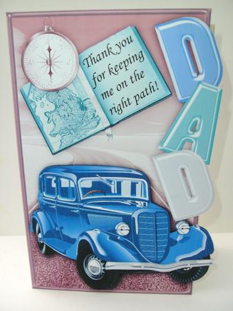 Over the Side Vintage Car for Dad by Christine Sutton