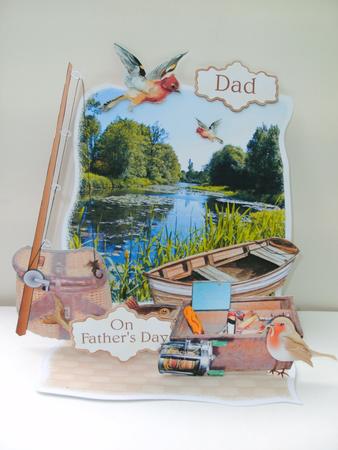 Giant Easel Tableau 3D Card Kit - Fisherman's Friend by Christine Sutton