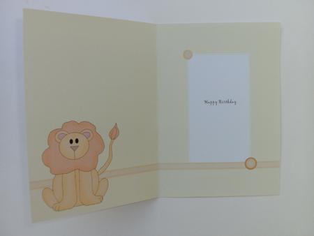 Happy Birthday Leo the Lion A5 Portrait Insert by Christine Sutton
