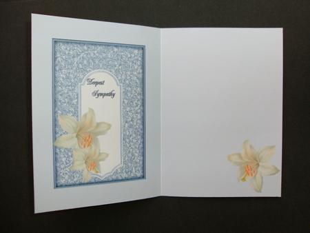 Cream Lily Sympathy Insert by Christine Sutton