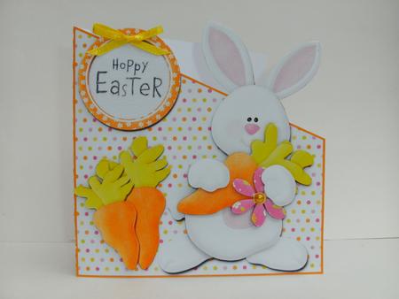 I Have Carrots Diagonal Over the Edge Easter Card by Christine Sutton