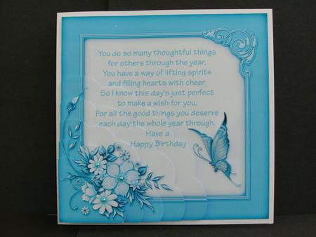 Verse Framed with Butterfly and Flowers by Christine Sutton