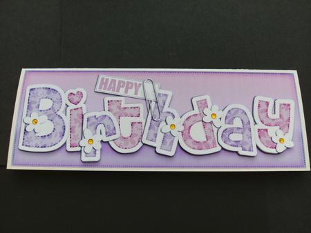 Large Dl Birthday Floral Felties Quick Card N 3D Decoupage by Christine Sutton