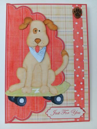Sporty Dog Envelope Card by Christine Sutton