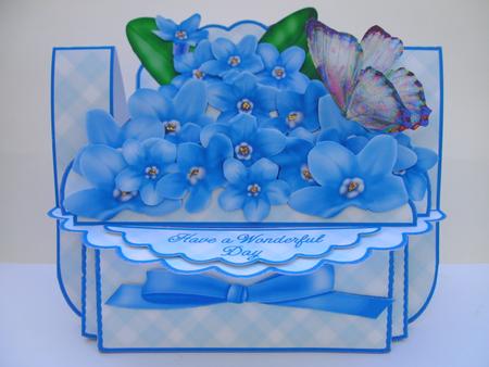 3D Shelf Card Kit - Forget Me Not by Christine Sutton