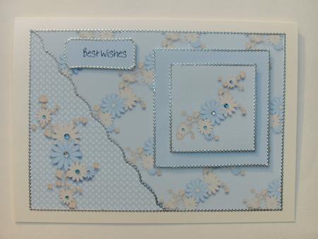 Blue and Cream Quick Card by Christine Sutton
