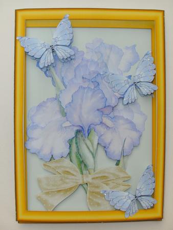 Inside Out Card Lilac Iris by Christine Sutton
