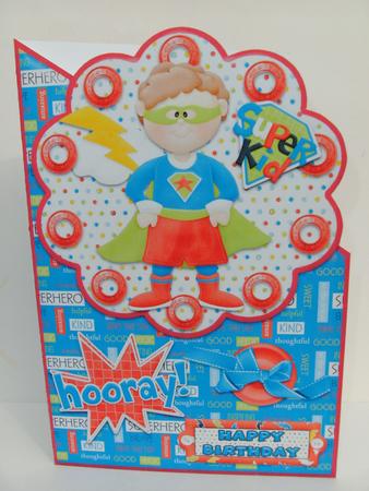 Hooray Happy Birthday Super Kid Over the Edge Quick Card by Christine Sutton