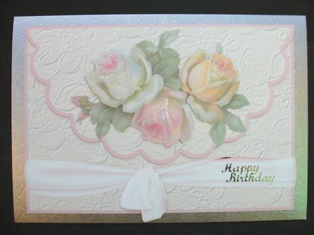 Vintage Roses Envelope Card by Christine Sutton